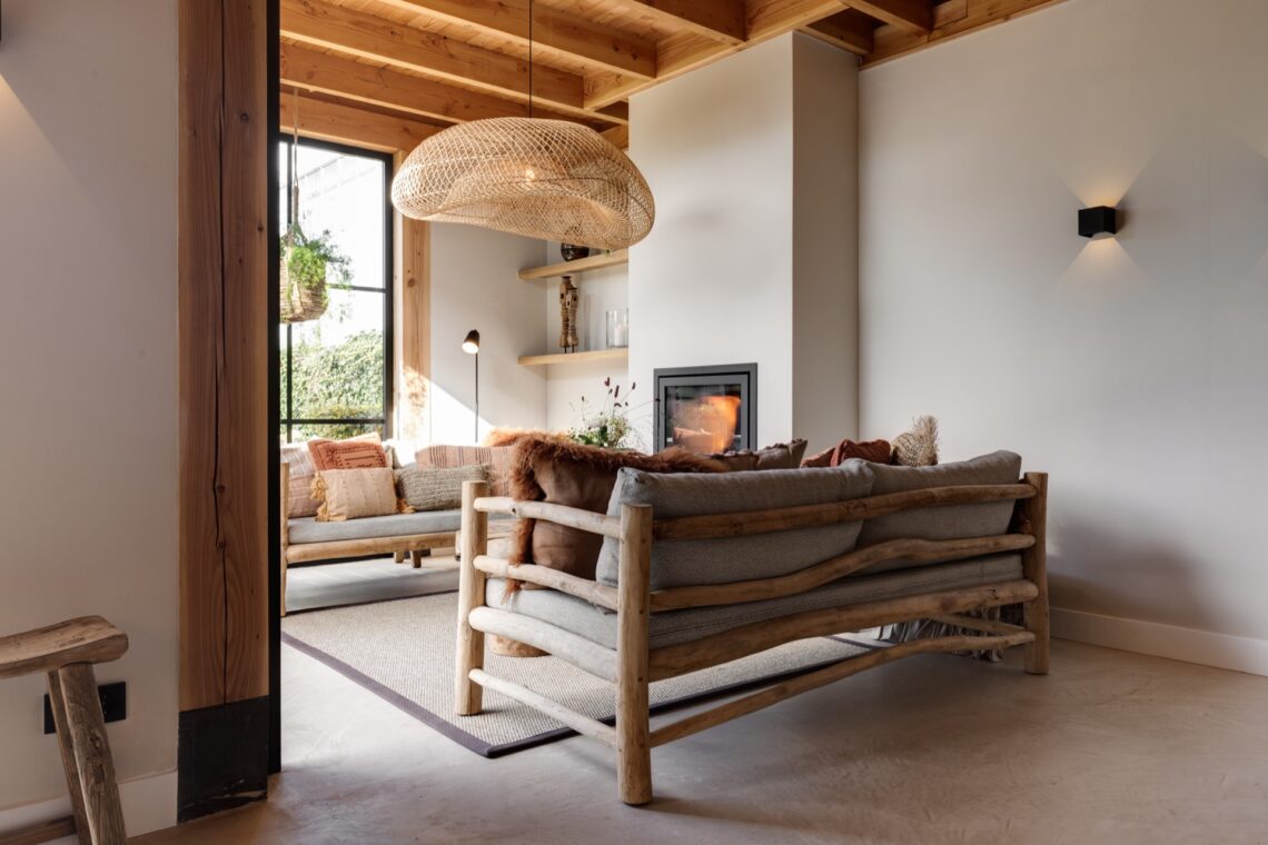 Tuinkamer met bar en lounge | landelijke tuinkamer