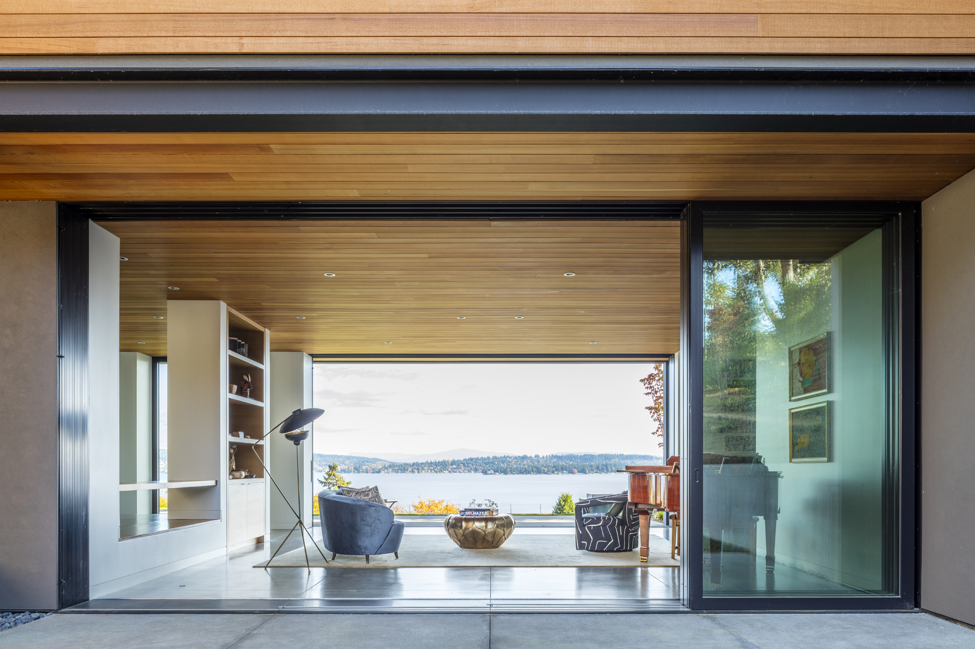 Luxury living room with designer furniture ,Interior Design,Indoors,Door,Wood Panels,Balcony,Window,Sliding Door,Home Decor,Wood,Garage, Luxury, Design, Exclusive, Modern, Custom Made, Special, Beautiful