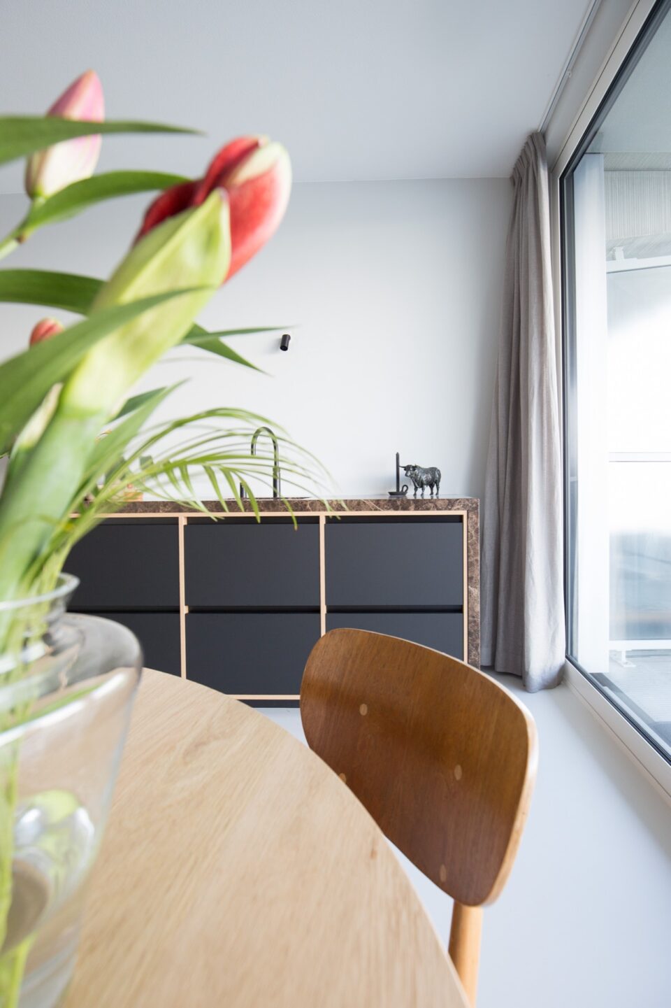 Image showcasing Kitchen with natural materials
