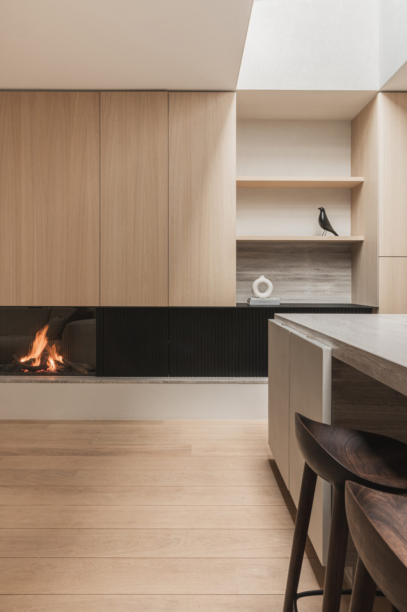 Modern extension interior with custom details
