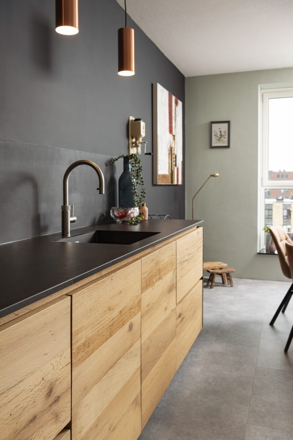 Modern old oak kitchen