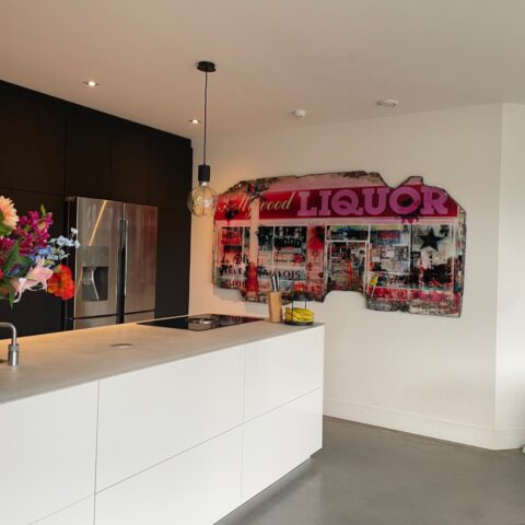 Interieur met urban kunst
