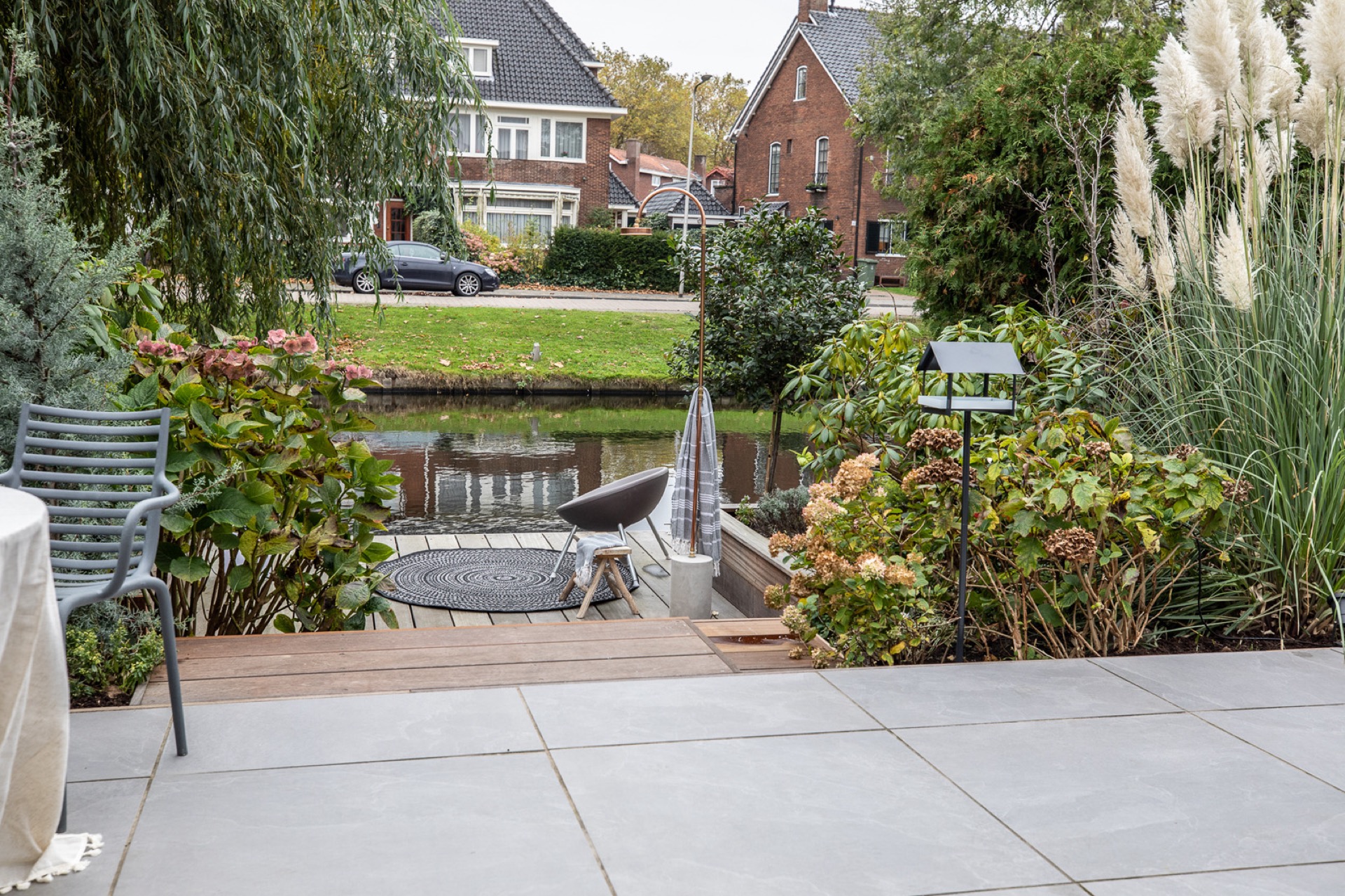 Backyard,Nature,Outdoors,Yard,Scenery,Pond,Water,Car,Chair,Housing, Luxury, Design, Exclusive, Modern, Custom Made, Special, Beautiful