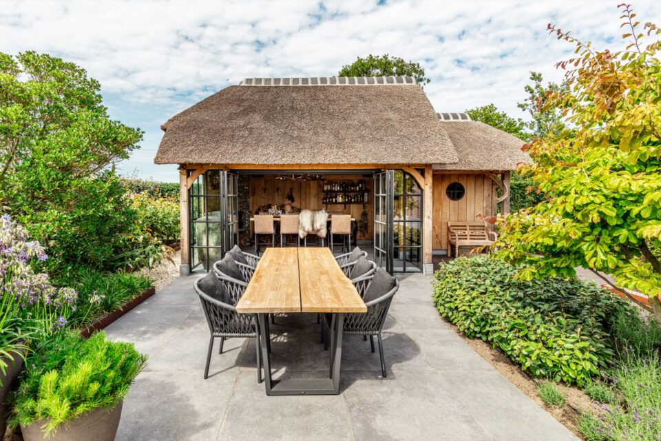 Luxury garden full of color and comfort