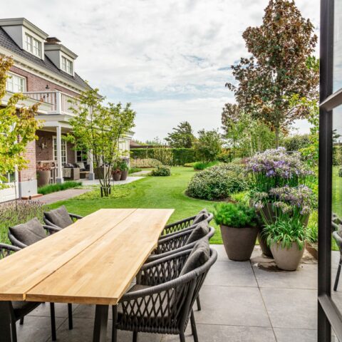 Luxury garden full of color and comfort