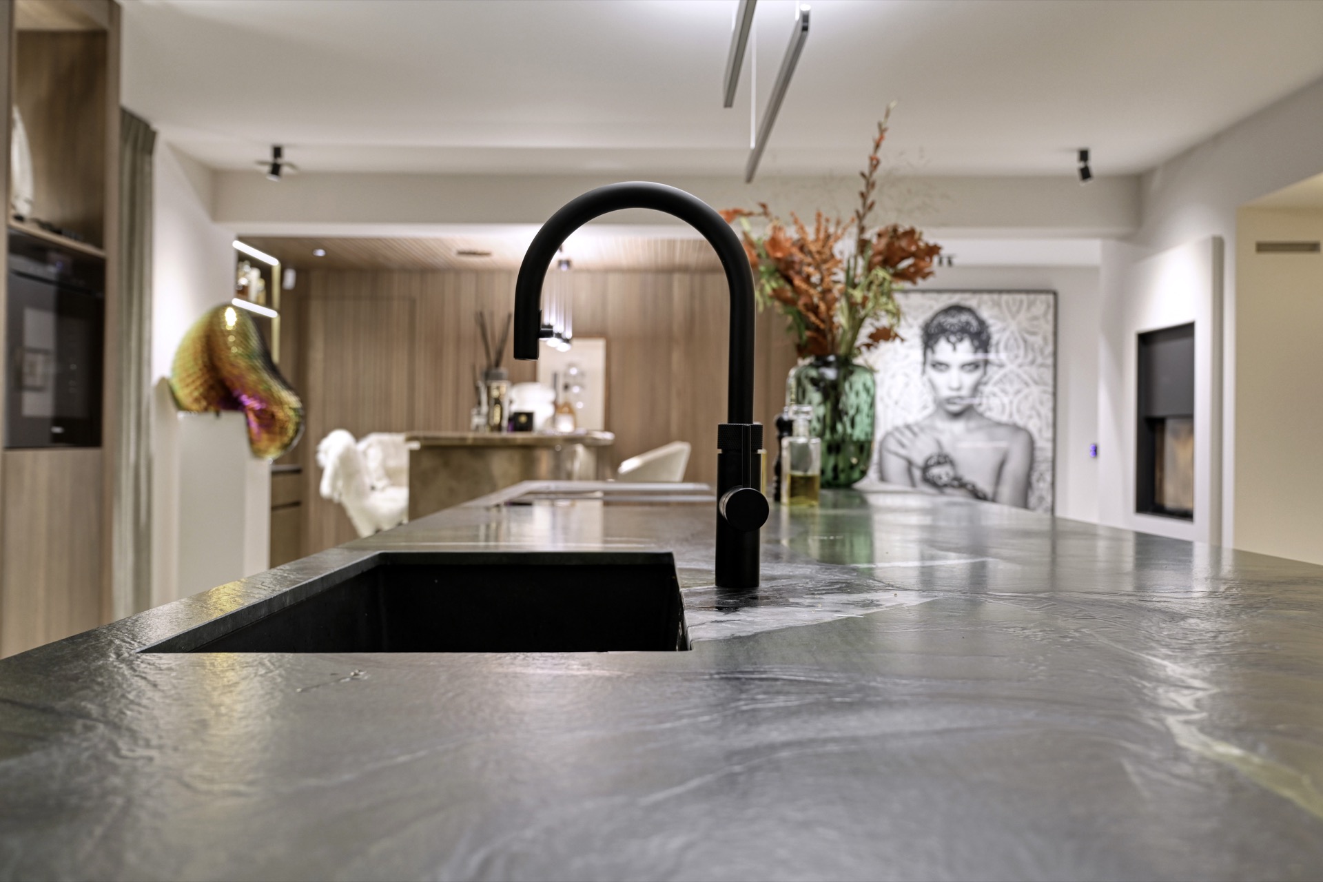 Wastafel, wastafelkraan, baby, persoon, binnen, keuken, gezicht, kraan, stoel, interieurontwerp, Luxe, Design, Exclusief, Modern, Maatwerk, Bijzondere, Mooie