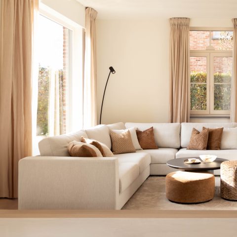 Cognac accenten en licht kleurenpalet