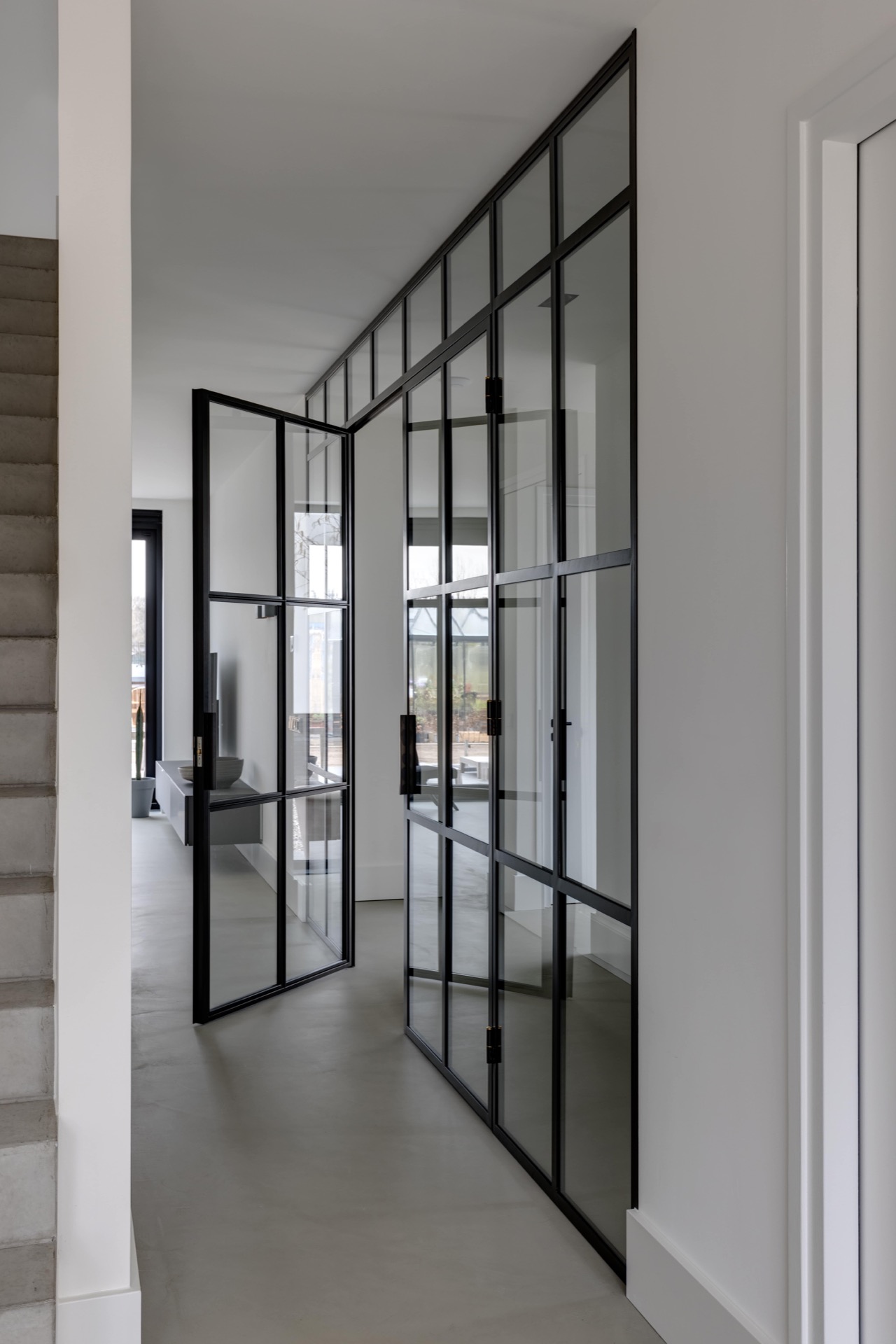 luxe stalen deuren, design zwarte stalen deuren, luxe stalen deuren in hal, Luxury, Design, Exclusive, Modern, Custom Made, Special, Beautiful