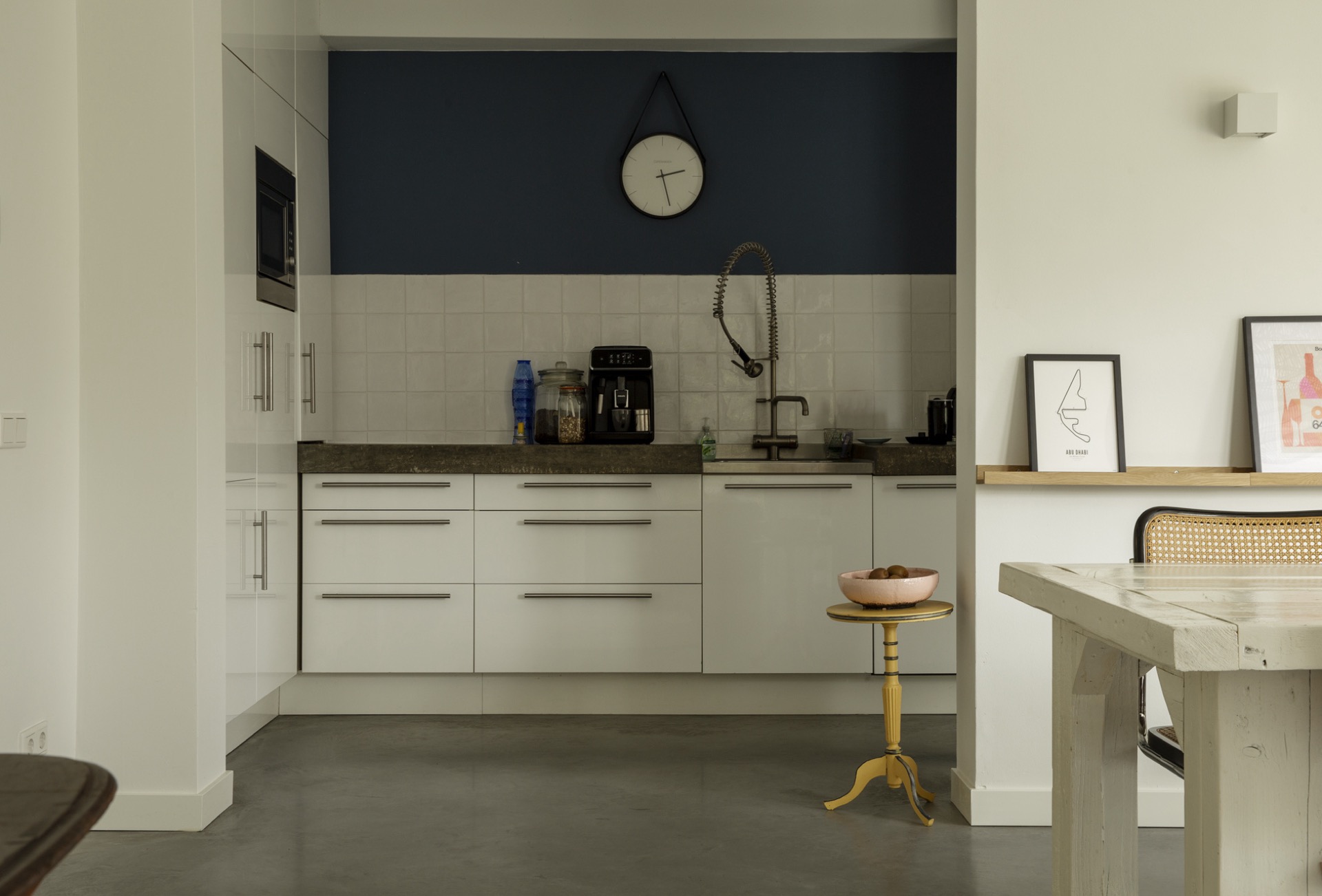 pavimento in cemento frattazzato continuo tra cucina e soggiorno, Luxury, Design, Exclusive, Modern, Custom Made, Special, Beautiful