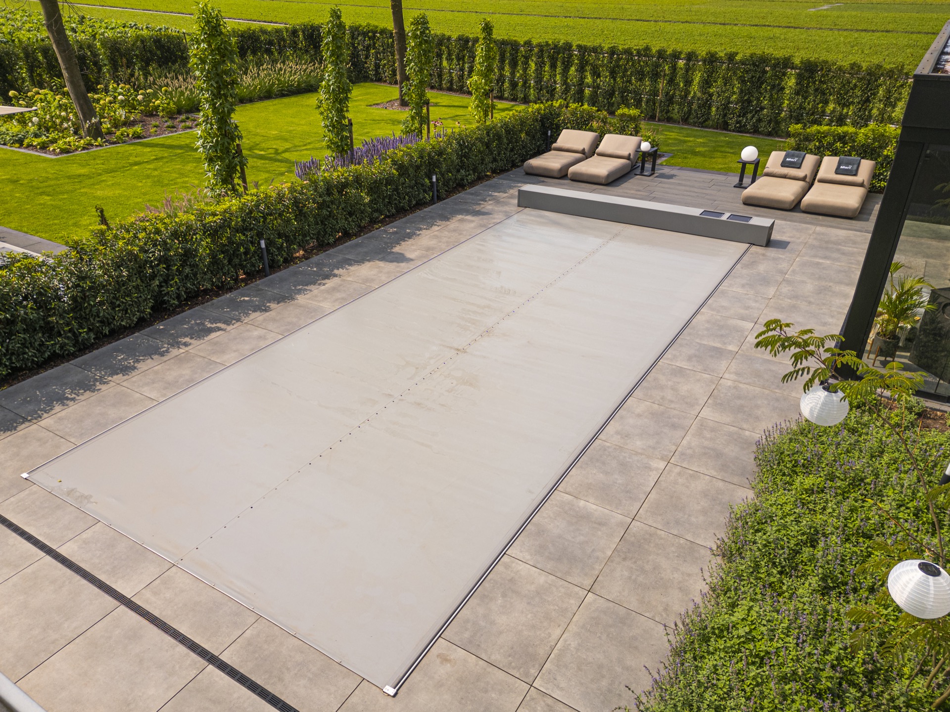 piscina incassata moderna con sistema di copertura, Luxury, Design, Exclusive, Modern, Custom Made, Special, Beautiful