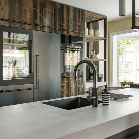 Cucina di campagna in barnwood misto