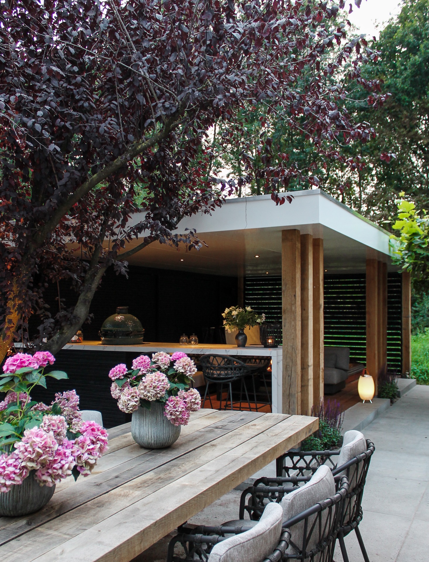garden lighting: garden with flowers, colorful flower beds, and stepping stone path., Luxury, Design, Exclusive, Modern, Custom Made, Special, Beautiful