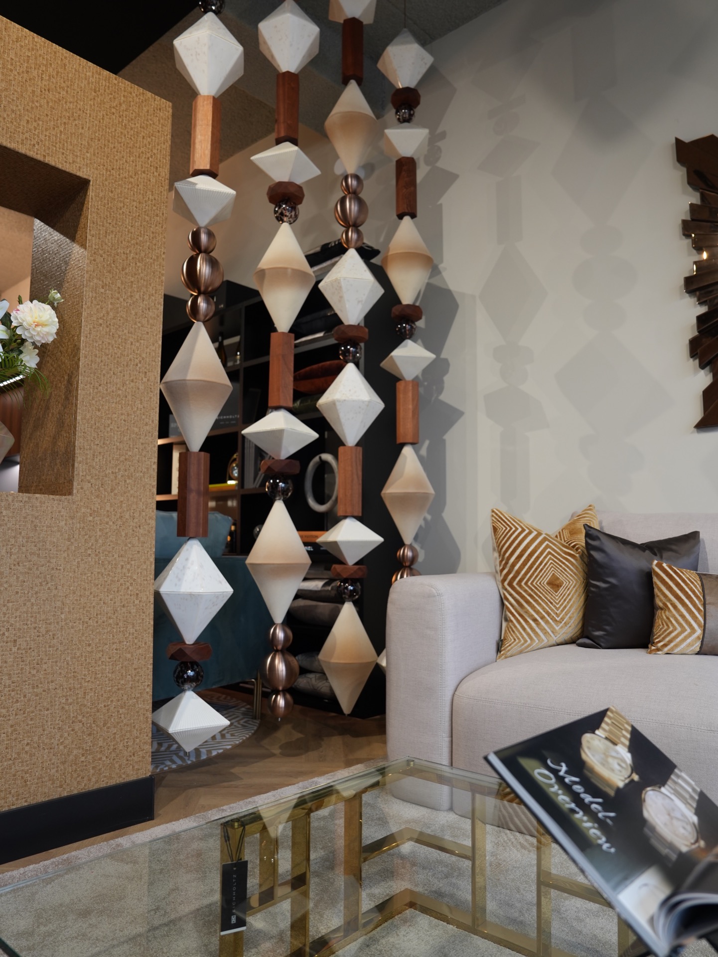 divisori per interni: decorazione murale con forme geometriche in legno e metallo, Luxury, Design, Exclusive, Modern, Custom Made, Special, Beautiful