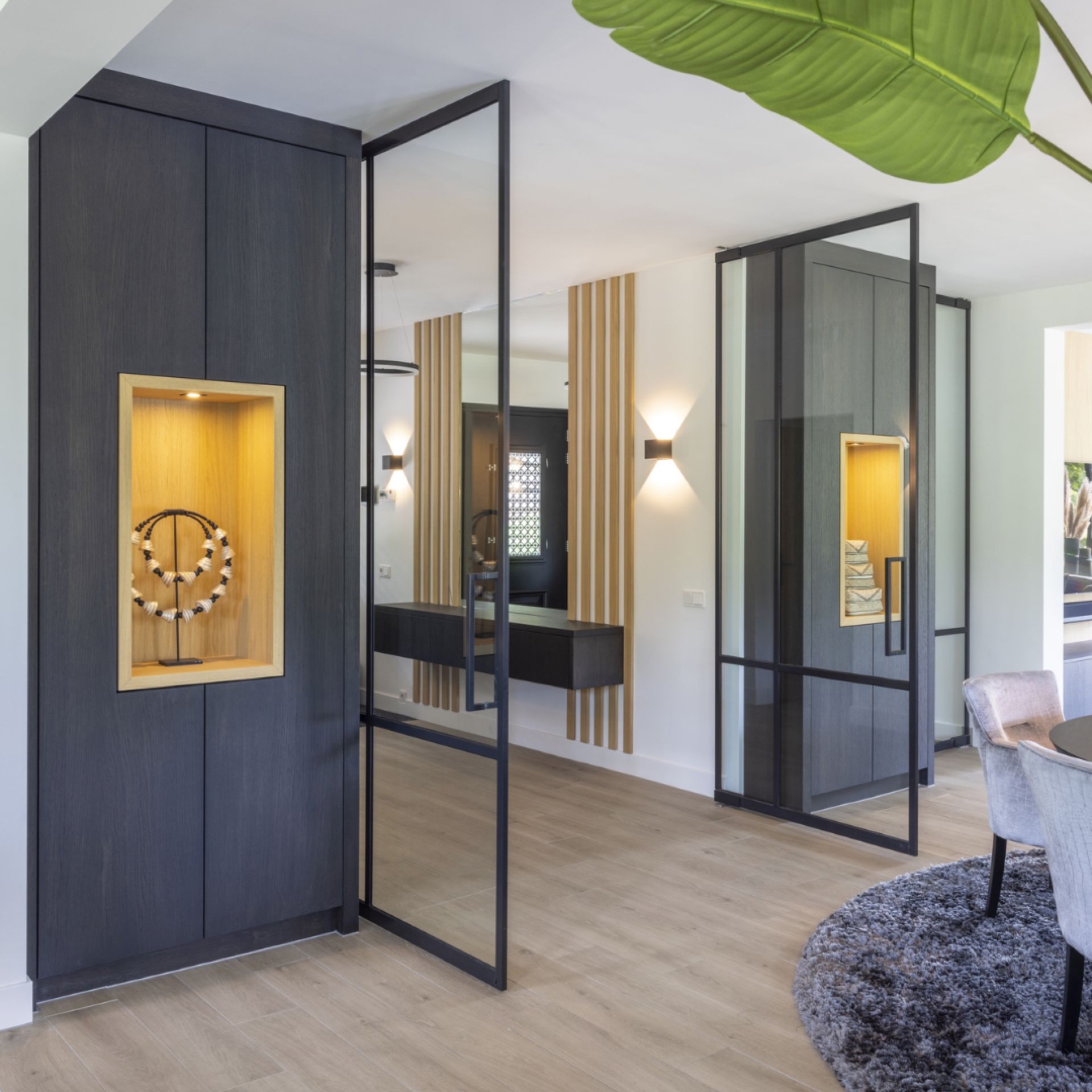Parquet e ceramica per casa: muro interno con elementi decorativi e dettagli in legno, Luxury, Design, Exclusive, Modern, Custom Made, Special, Beautiful