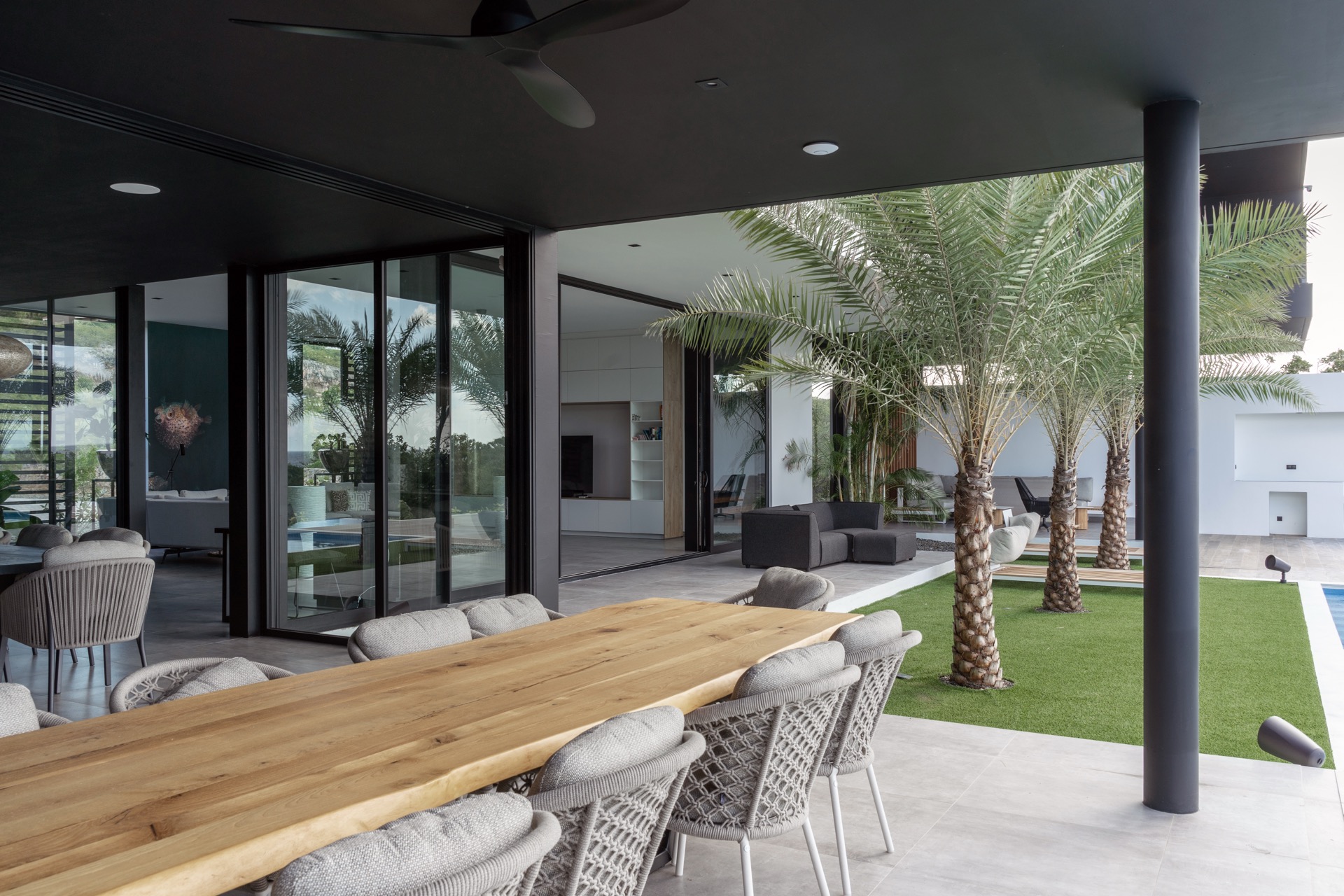modern architecture: interior of modern villa with stylish furniture and plants, Luxury, Design, Exclusive, Modern, Custom Made, Special, Beautiful