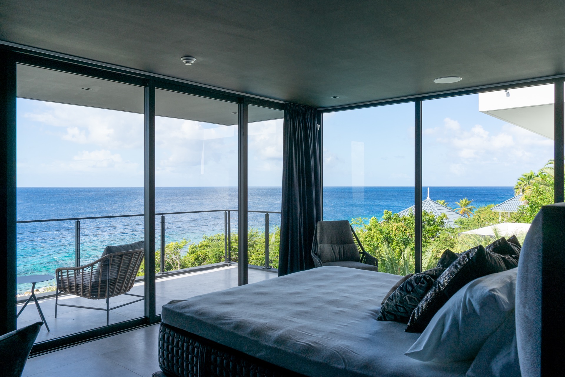 modern architecture: view from the villa overlooking ocean and landscape, Luxury, Design, Exclusive, Modern, Custom Made, Special, Beautiful