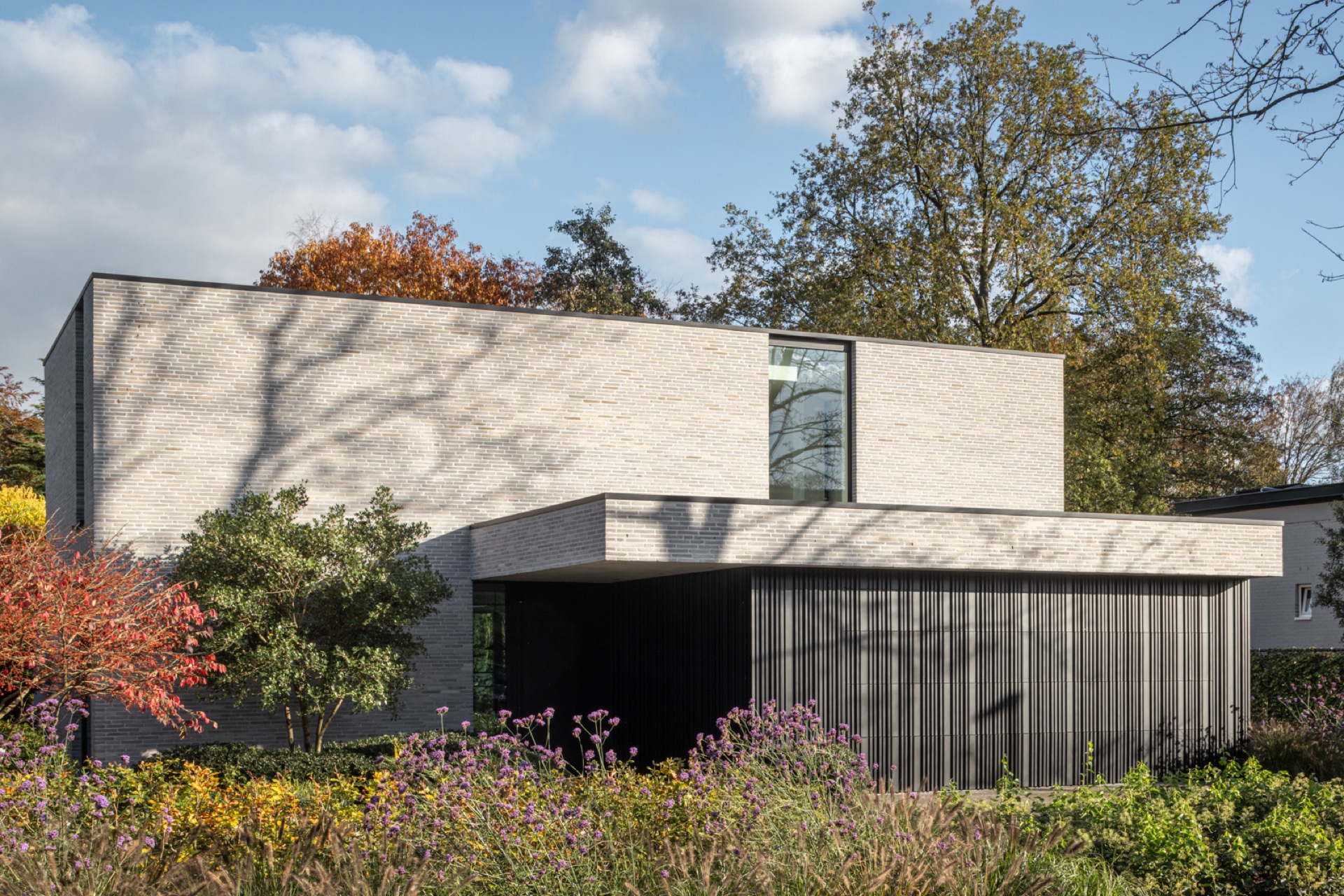 progetto casa moderna: ingresso della casa con facciata nera e grande porta in vetro, Luxury, Design, Exclusive, Modern, Custom Made, Special, Beautiful