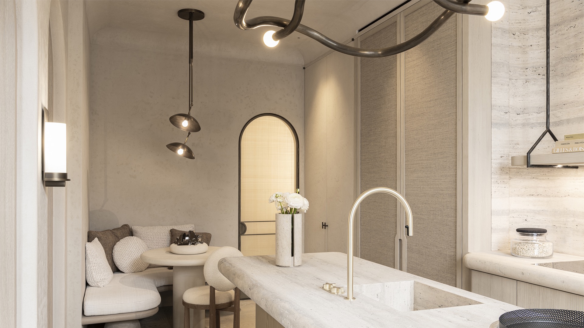 design interno materiali naturali: cucina con piano in marmo, design moderno ed elegante., Luxury, Design, Exclusive, Modern, Custom Made, Special, Beautiful
