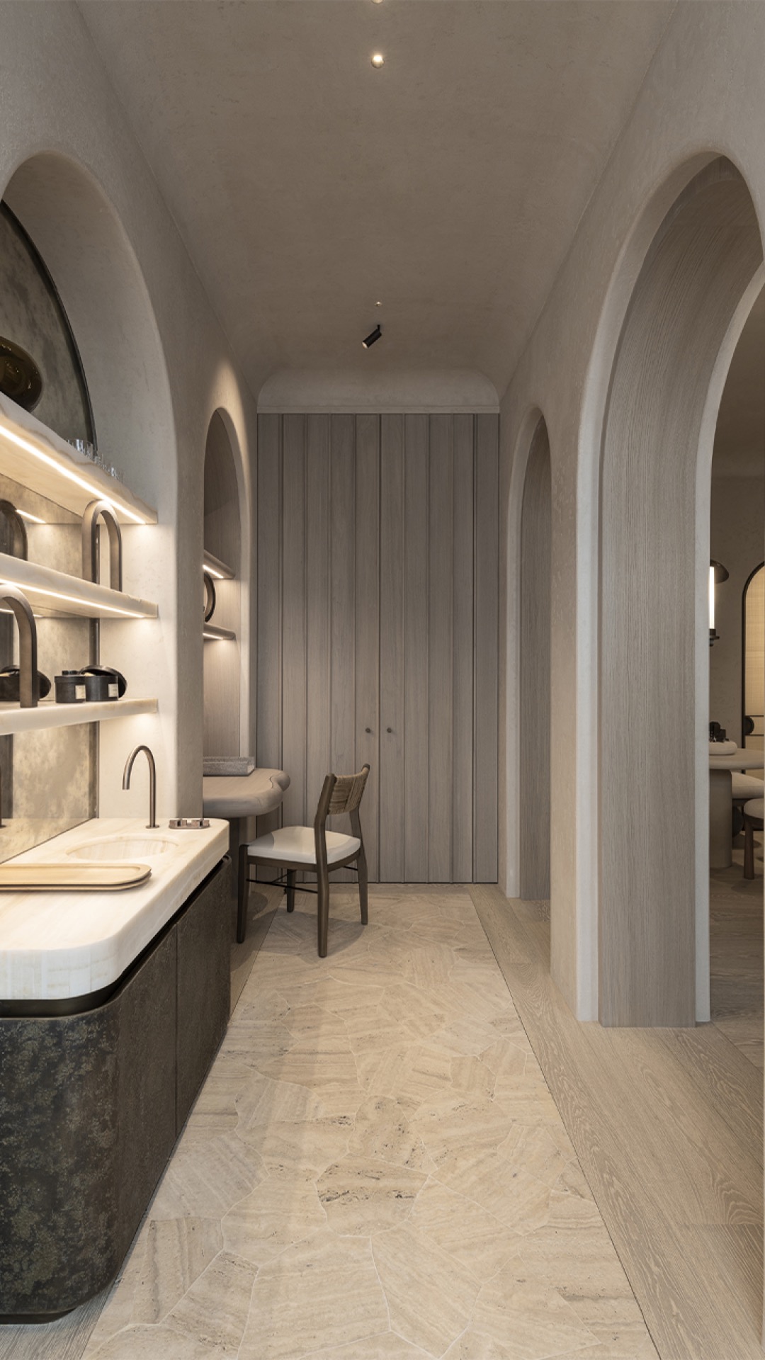 design interno materiali naturali: interno con porte ad arco e materiali naturali, Luxury, Design, Exclusive, Modern, Custom Made, Special, Beautiful