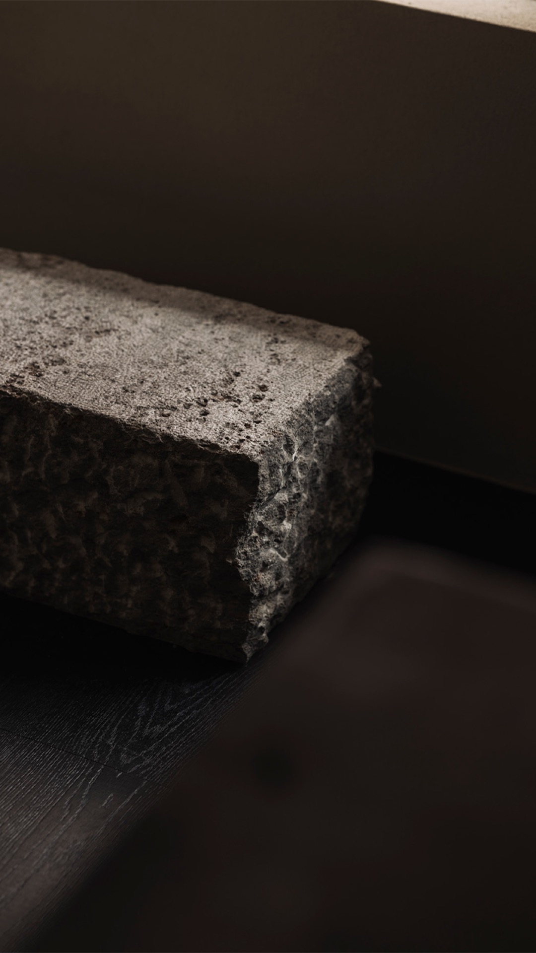 interni minimali: dettaglio ravvicinato di pietra e legno con texture naturale., Luxury, Design, Exclusive, Modern, Custom Made, Special, Beautiful