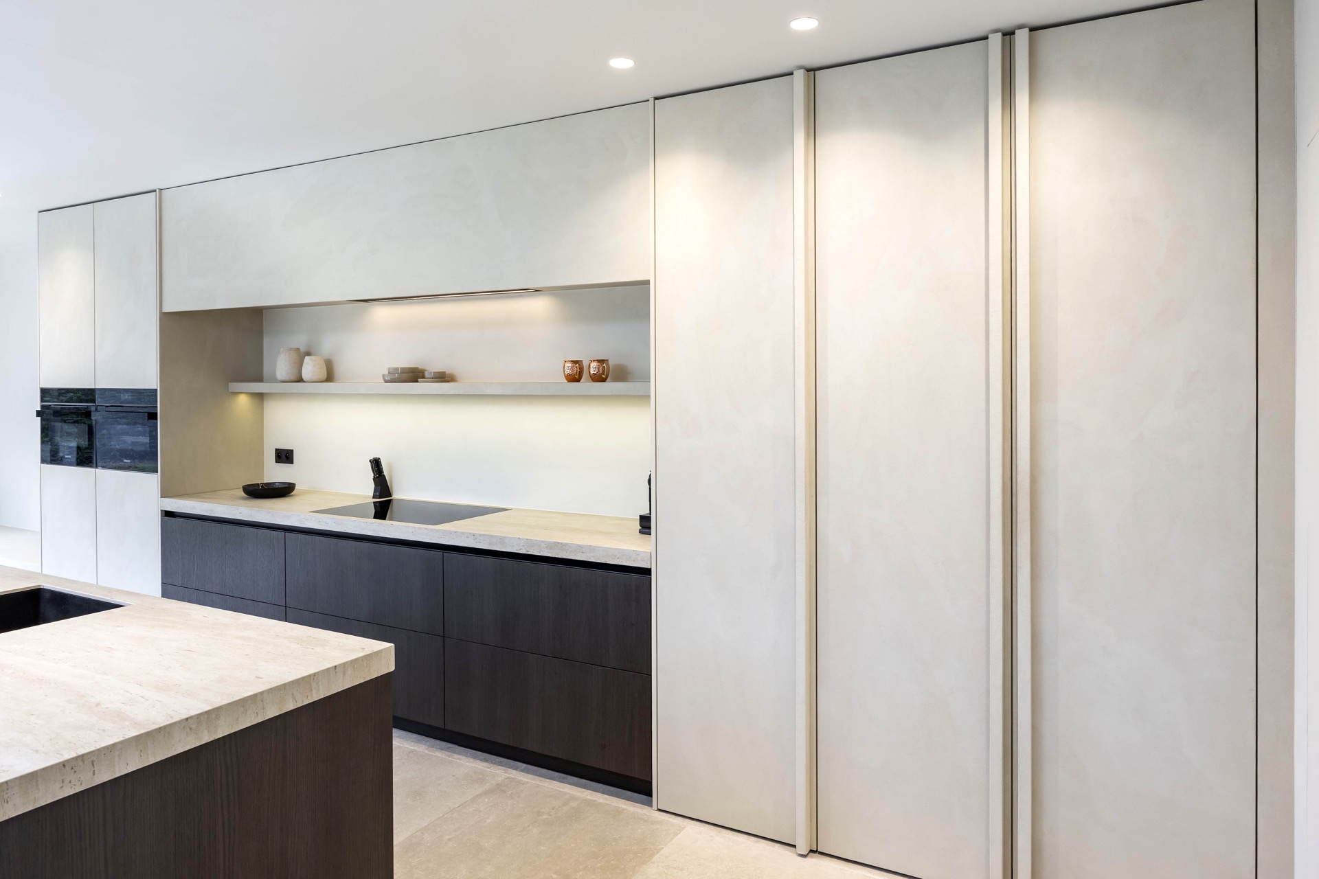 dettagli cucina moderna: interni cucina con armadi minimalisti e pannelli murali, Luxury, Design, Exclusive, Modern, Custom Made, Special, Beautiful