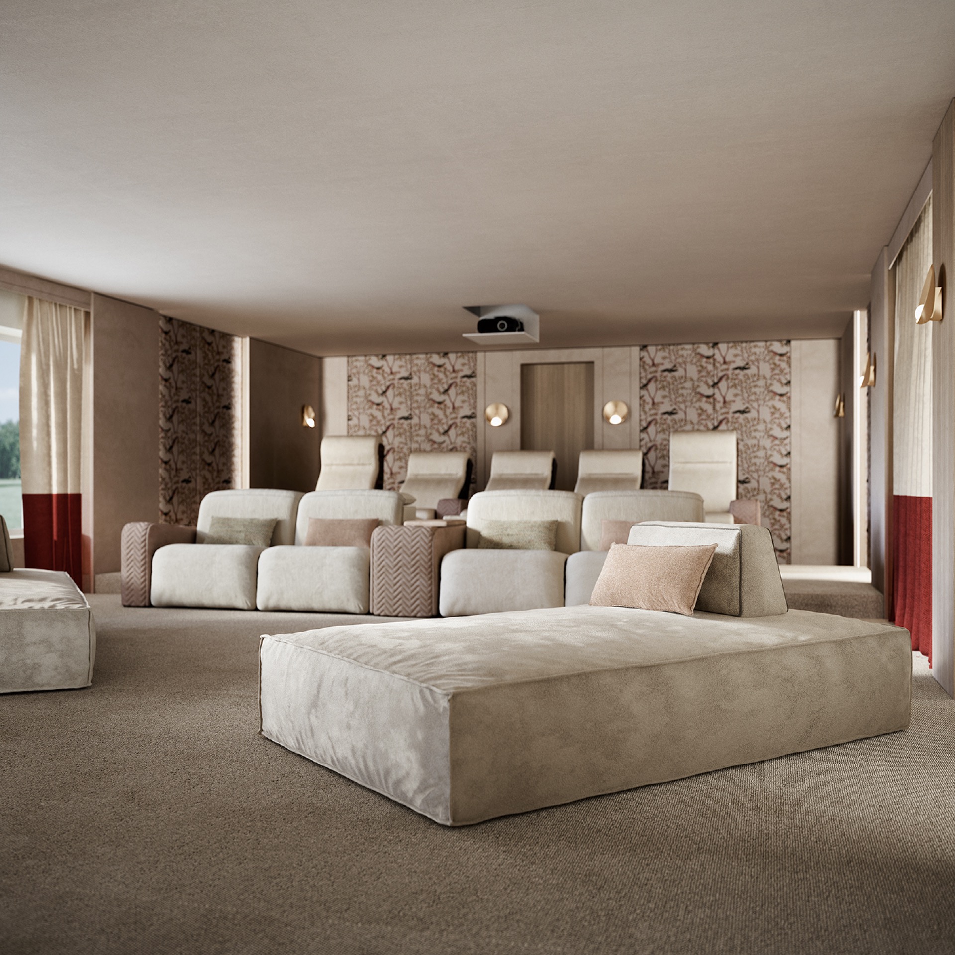 Home cinema di lusso con poltrone regolabili e grande schermo, Luxury, Design, Exclusive, Modern, Custom Made, Special, Beautiful