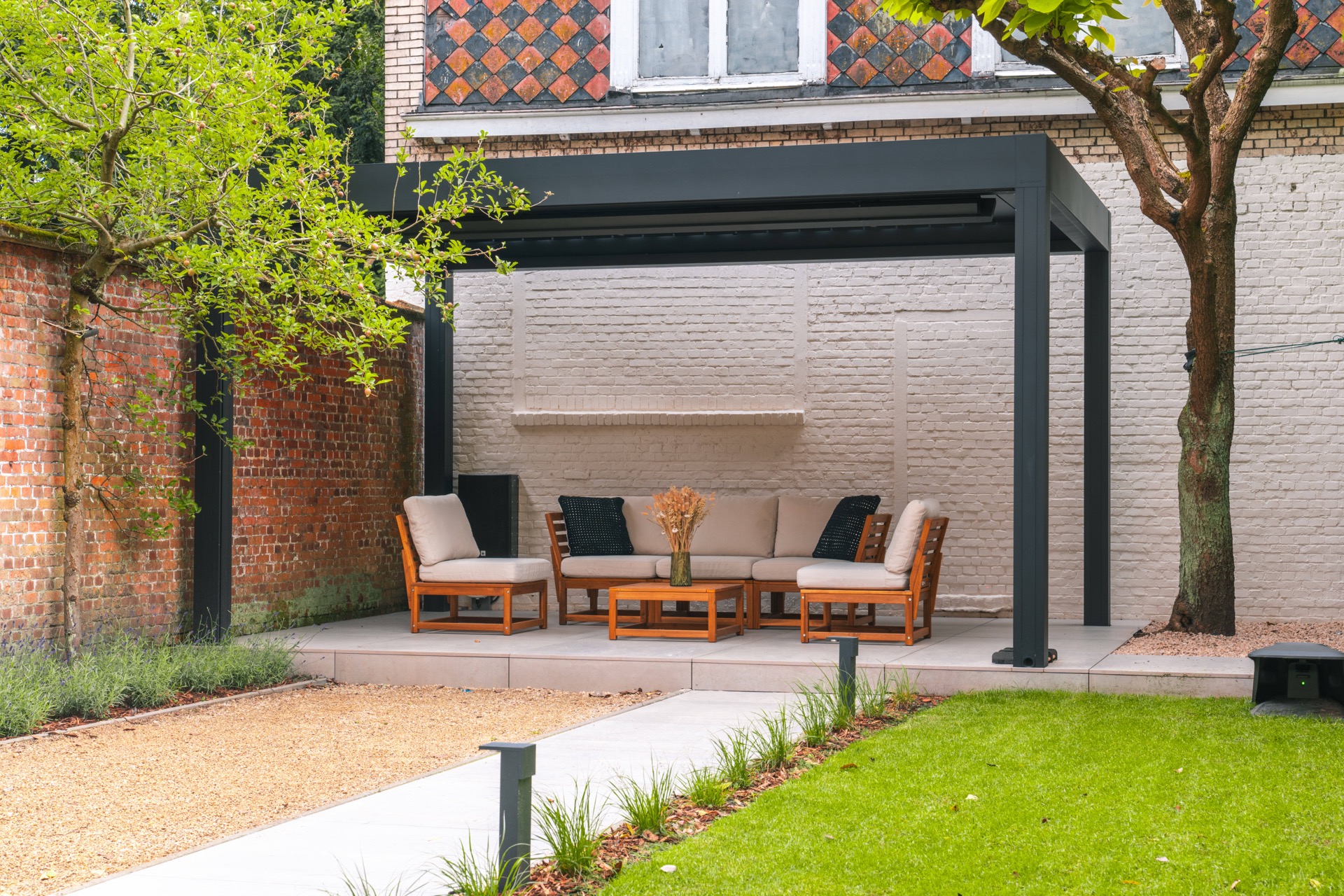 pergolato in legno: pergola moderna con lamelle e ombra, Luxury, Design, Exclusive, Modern, Custom Made, Special, Beautiful