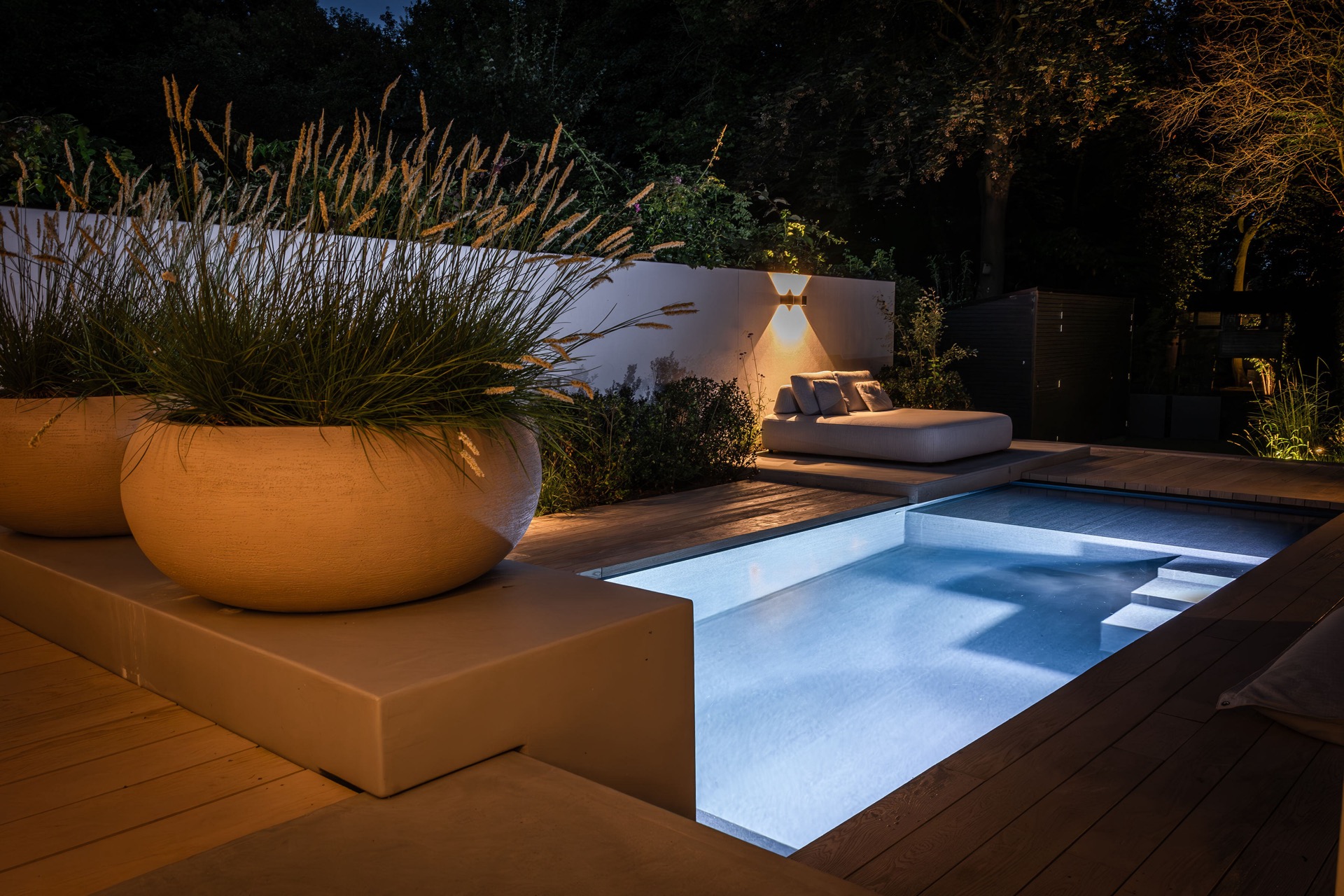 esempio progetto ristrutturazione casa: giardino con piante e illuminazione sera, Luxury, Design, Exclusive, Modern, Custom Made, Special, Beautiful