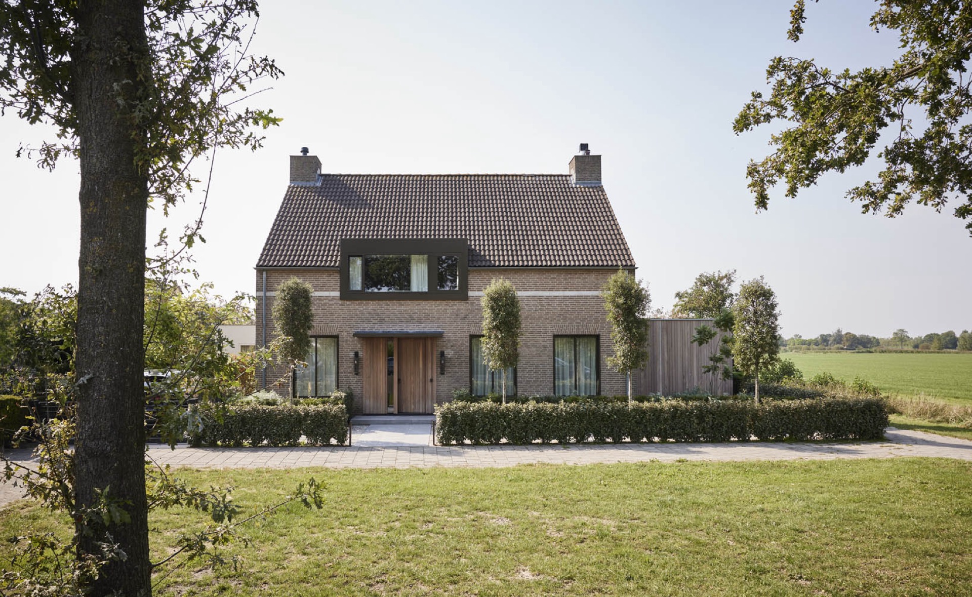 rivestimento in legno per pareti: grande giardino con alberi, erba e aspetto naturale, Luxe, Design, Exclusief, Modern, Maatwerk, Bijzondere, Mooie