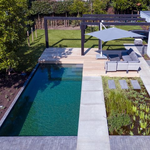 luxe tuin met zwemvijver, luxe tuin, design tuin, Luxe, Design, Exclusief, Modern, Maatwerk, Bijzondere, Mooie