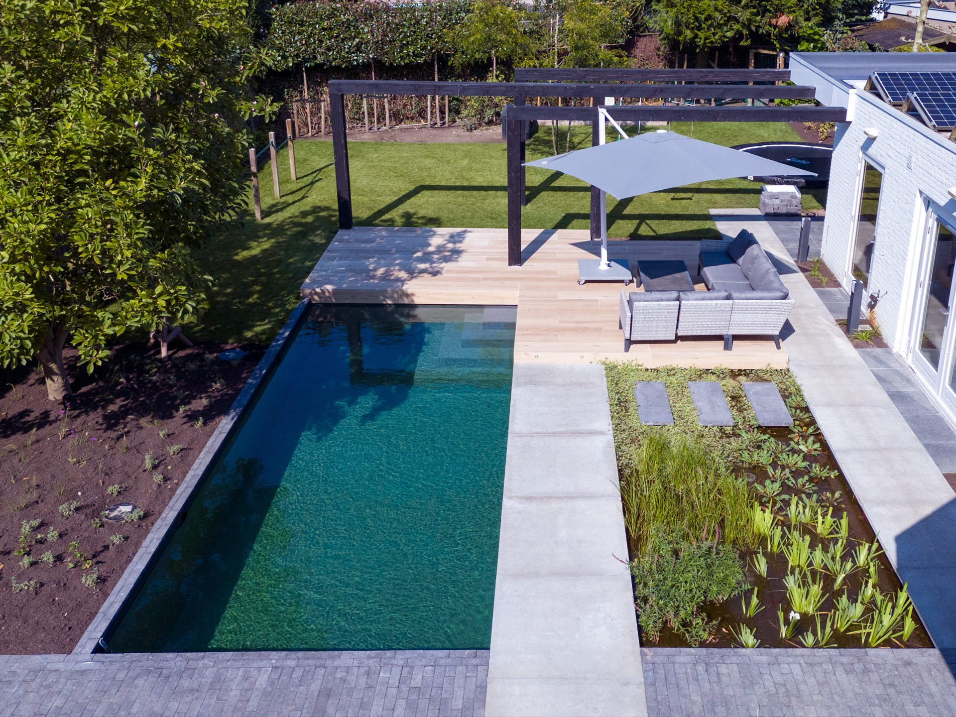 luxe tuin met zwemvijver, luxe tuin, design tuin, Luxury, Design, Exclusive, Modern, Custom Made, Special, Beautiful