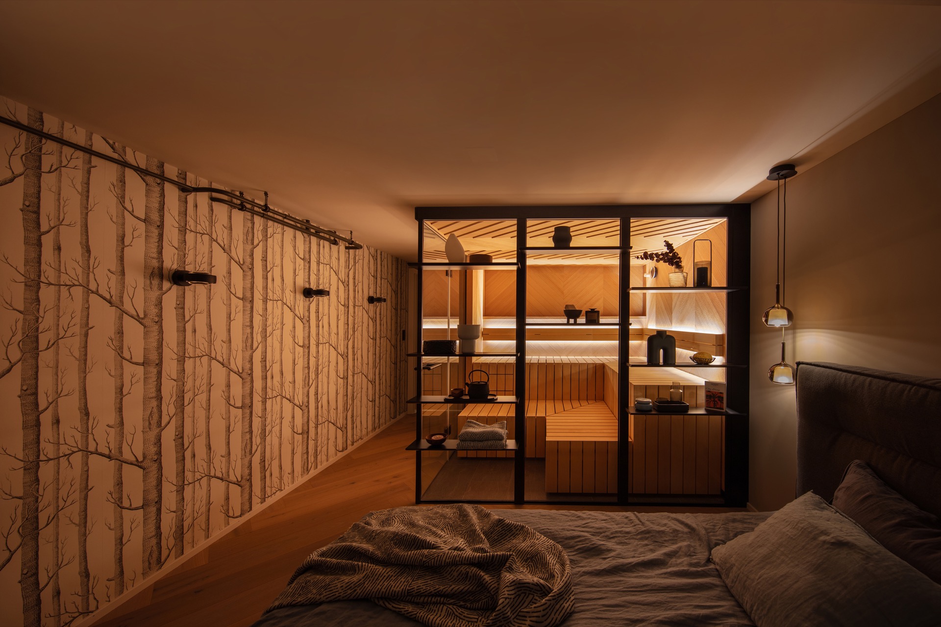 luxe slaapkamer met sauna, luxe wellness aan huis, design sauna , Luxury, Design, Exclusive, Modern, Custom Made, Special, Beautiful
