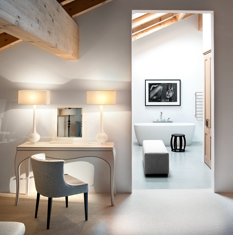 chalet kopen - badkamer aan slaapkamer in Chalet Klosters, Luxury, Design, Exclusive, Modern, Custom Made, Special, Beautiful