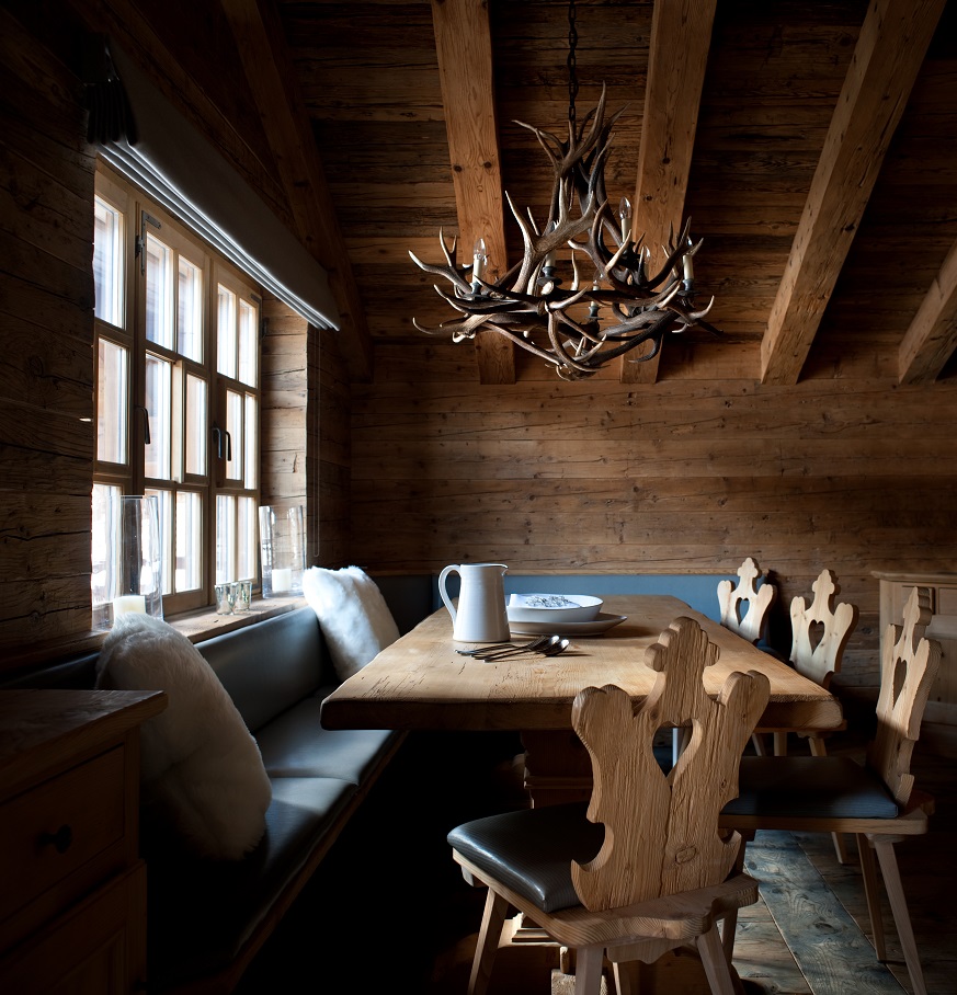 chalet kopen - eethoek houten stijl in Chalet Klosters, Luxury, Design, Exclusive, Modern, Custom Made, Special, Beautiful